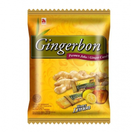 BONBONS MIEL-CITRON GINGEMBRE GINGERBON 125G(印度尼西亚姜汁软糖-柠檬蜂蜜味)