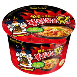 SOUPE DE NOUILLES INSTANTANÉ DE NOUILLES POULET PIQUANT SAMYANG 120G(三养韩版超辣火鸡肉味汤面桶装)