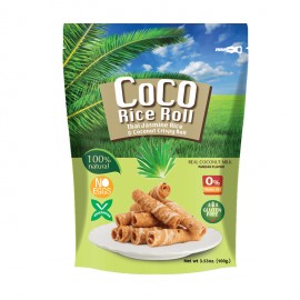 COCO CRISPY RICE ROLL PANDAN 100G(泰国酥脆米卷香兰味)