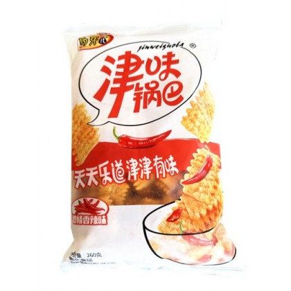 SNACK DE RIZ CROUSTILLANT PIMENTÉ 260G(狗牙儿津味锅巴激情香辣味)