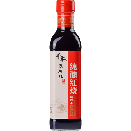 四川千禾东坡红  零添加纯酿红烧酿造酱油  500G